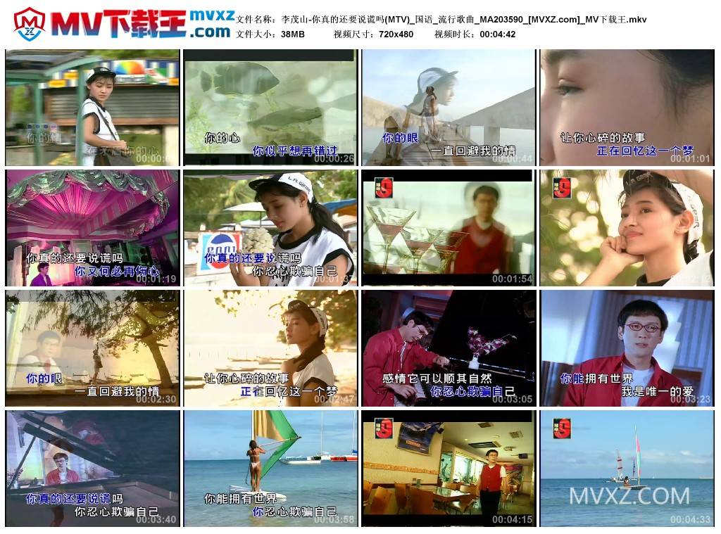 李茂山-你真的还要说谎吗(MTV)_国语_流行歌曲_MA203590